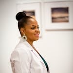 Woman in White Medical Robe