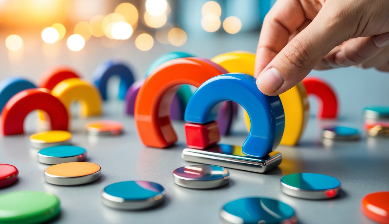 A colorful magnet with a strong pull attracting various clients with different needs and interests
